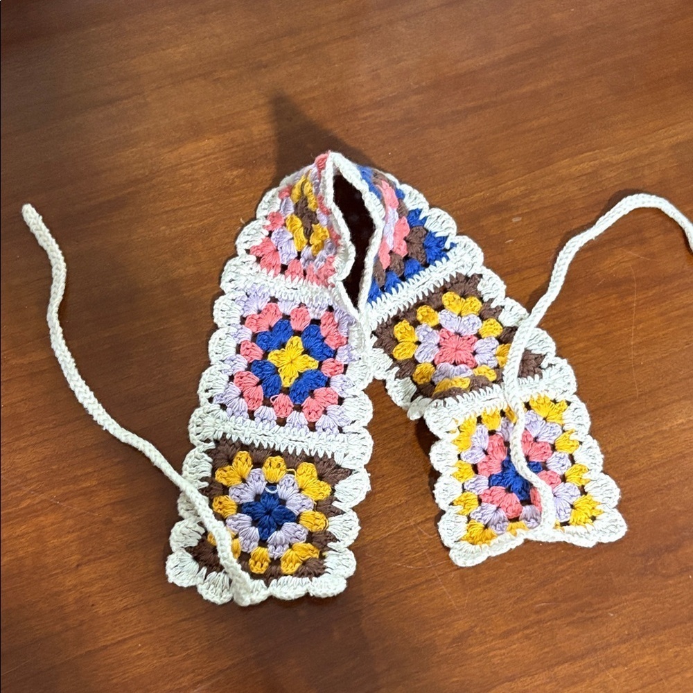 FREE w/Bundle! Colorful Crochet Granny Square headband